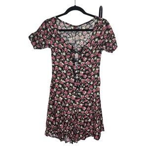 Vintage y2k 90s floral corset mini dress size small